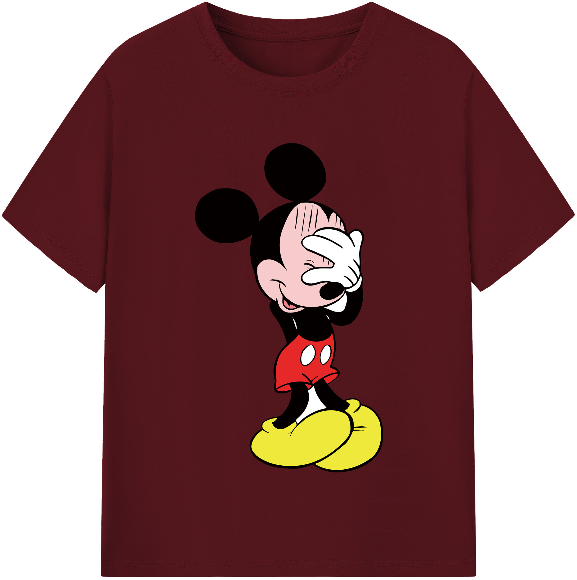 （画像用） ミッキーマウス Mickey Mouse 綿100％半袖Tシャツ（フロントプリント）